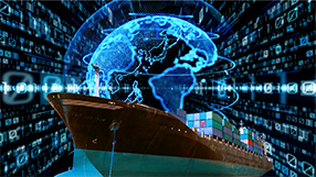 Image of an autonomous ship